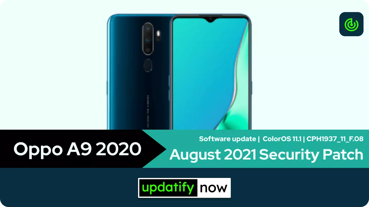 Oppo A9 2020 August 2021 Android Security Patch