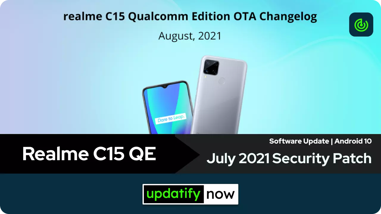 Realme C15 Qualcomm Edition July 2021 Android Security Patch