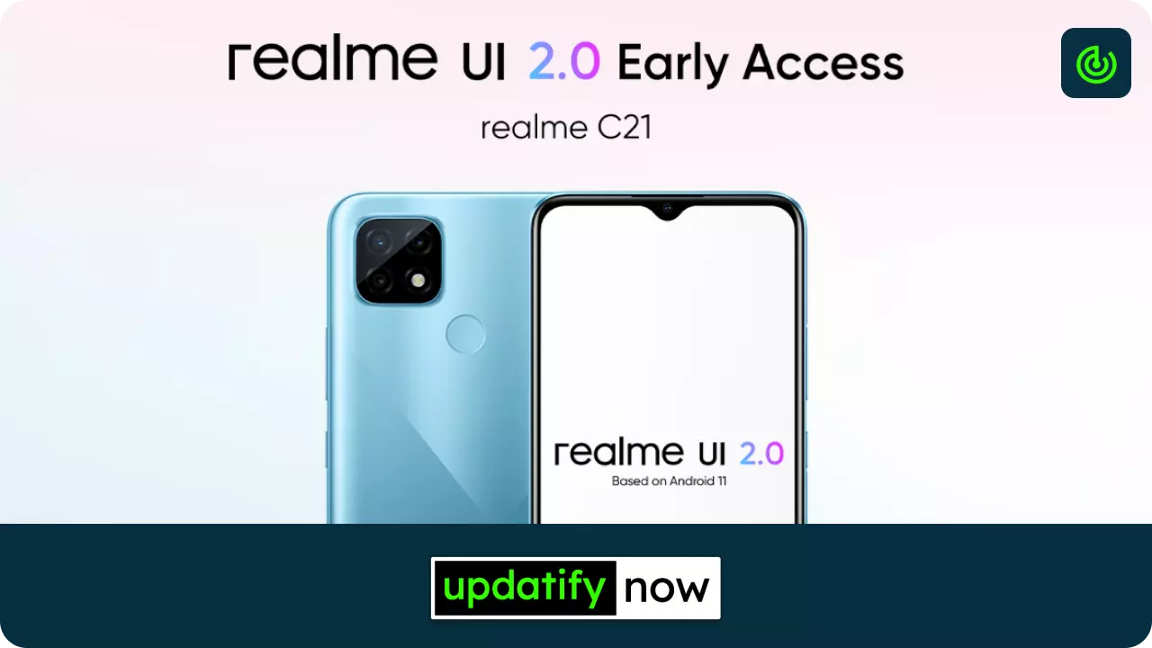 Realme C21 Android 11 with Realme UI 2.0 - Early access program
