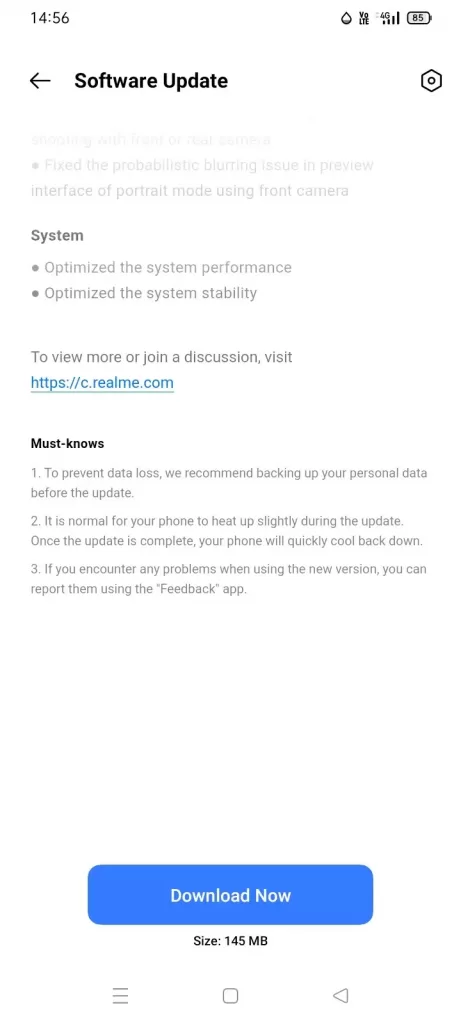 Realme Narzo 20A Android 11 Trail with August 2021 Security Patch S-3