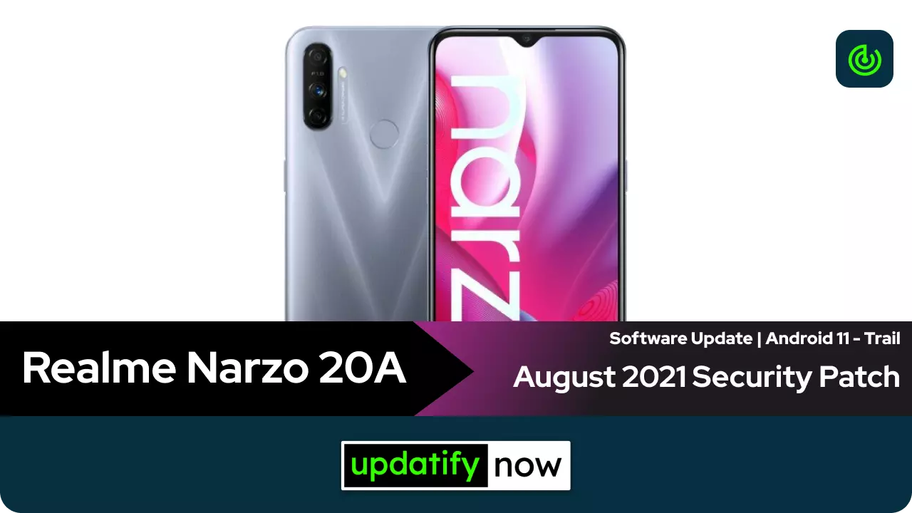 Realme Narzo 20A Android 11 Trail with August 2021 Security Patch