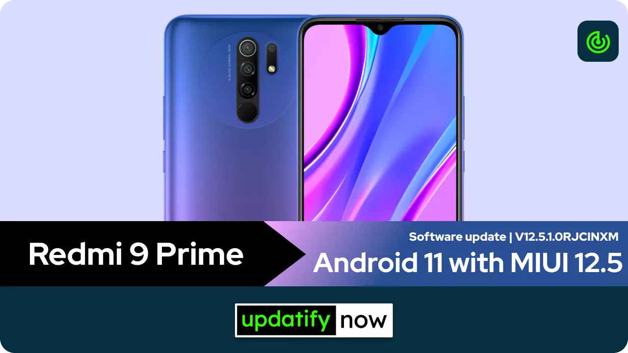 Redmi 9 Prime Android 11 with MIUI 12.5 August 2021 Security Patch