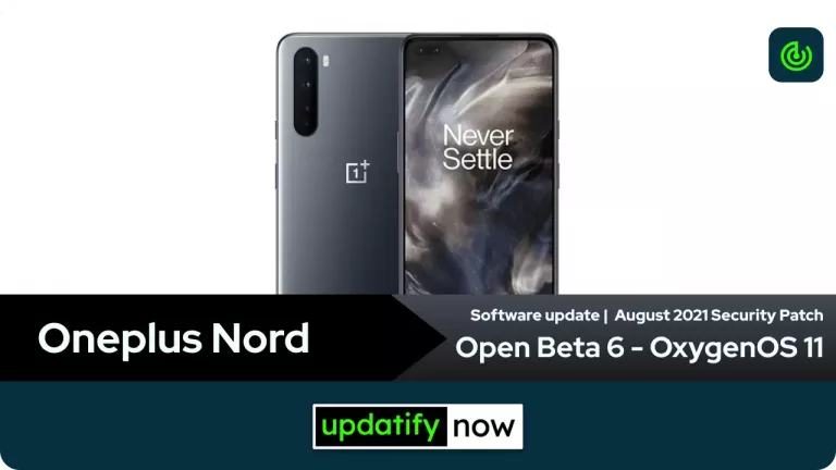 Oneplus Nord OxygenOS 11 Open beta 6 update