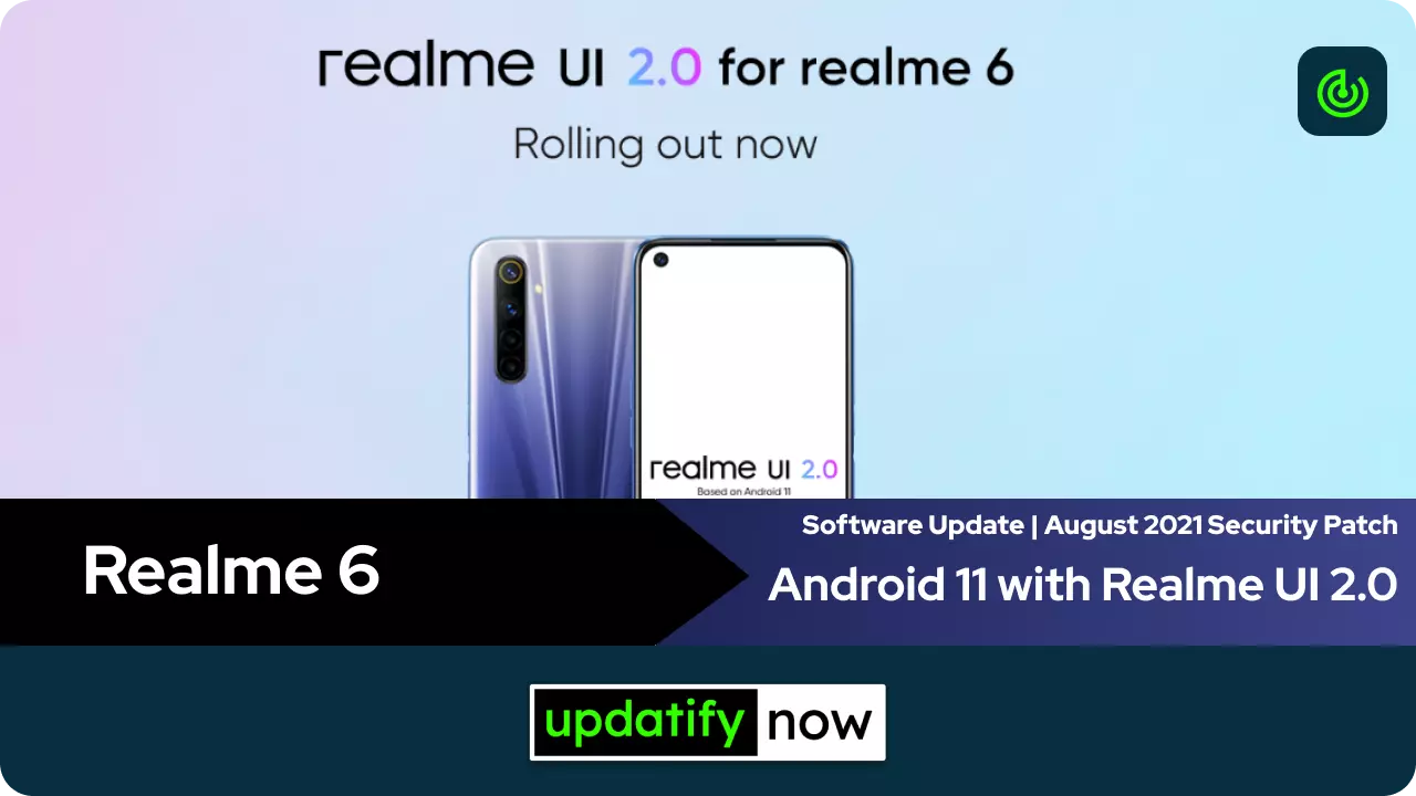 Raelme 6 Android 11 with Realme UI 2.0