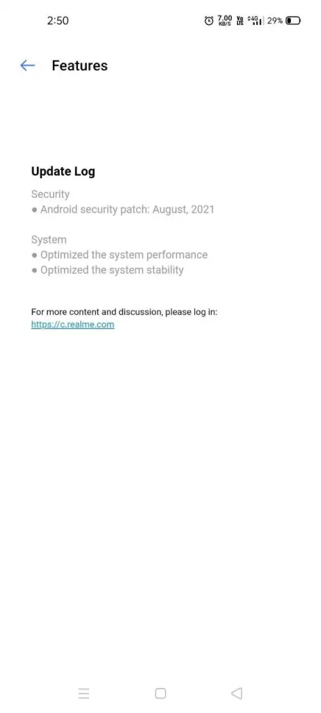 Realme 6i August 2021 Security Patch - S-2