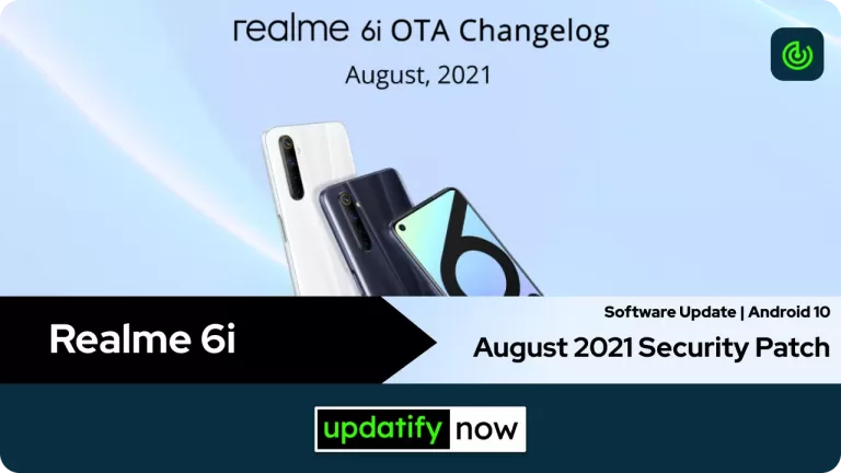Realme 6i Software Update: August 2021 Android Security Patch