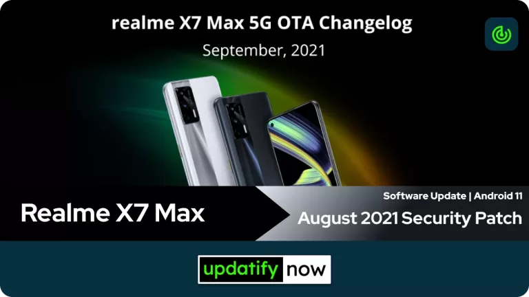 Realme X7 Max August 2021 Security Patch