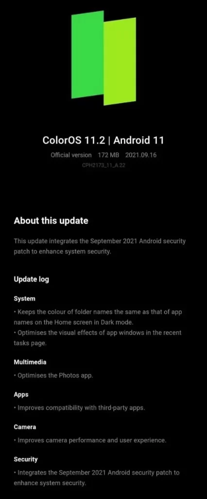 Oppo Find X3 Pro September 2021 Security Patch - 1