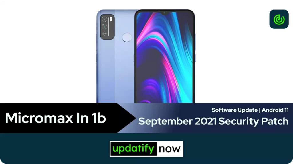 Micromax In 1b September 2021 Security Patch