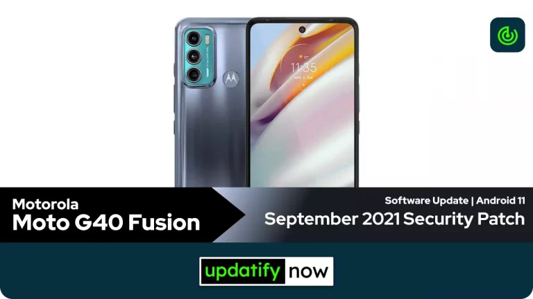 Motorola Moto G40 Fusion: September 2021 Security Patch