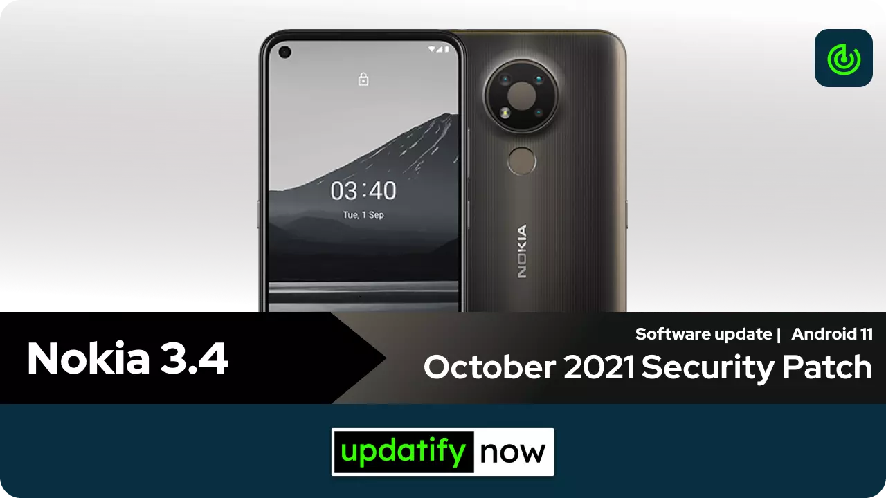 Nokia 3.4 October 2021 Security Patch