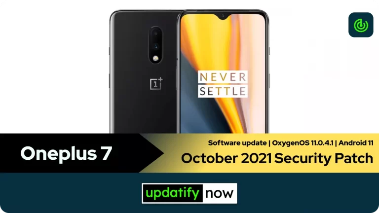 OnePlus 7 Software Update: OxygenOS 11.0.4.1 with October 2021 Security Patch