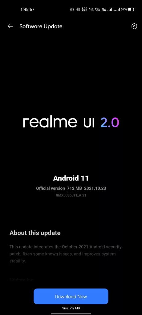 Realme 8 October 2021 Security Patch - 1
