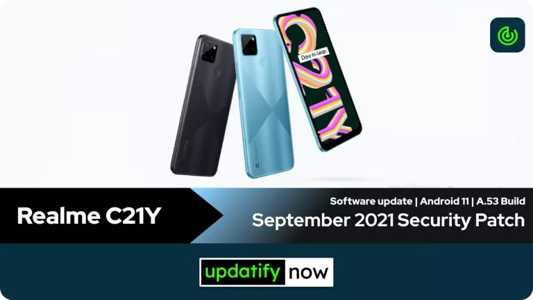 Realme C21Y: September 2021 Security Patch with A.53 Build