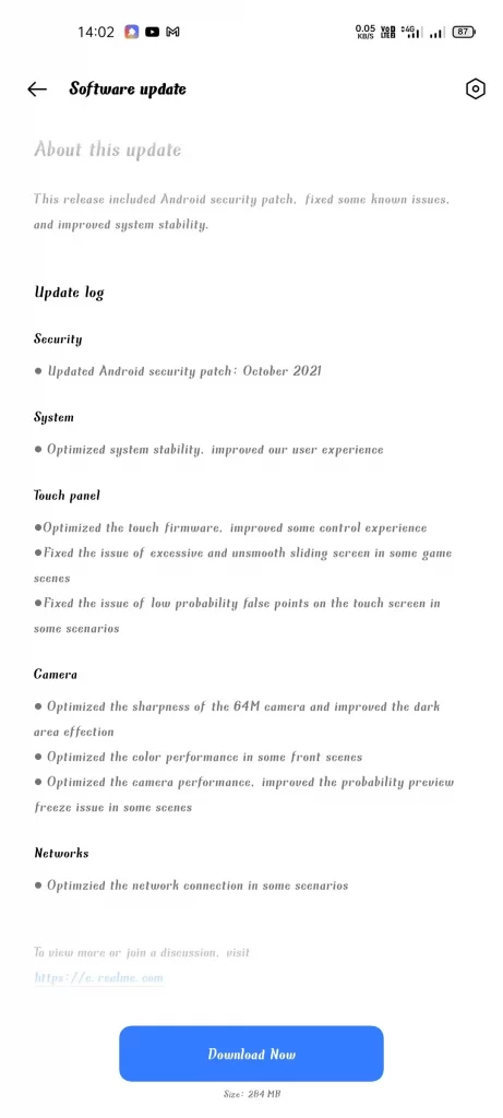 Realme GT Neo 2 October 2021 Security Patch - 1
