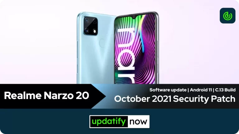 Realme Narzo 20: October 2021 Security Patch