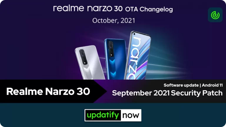 Realme Narzo 30: September 2021 Security Patch