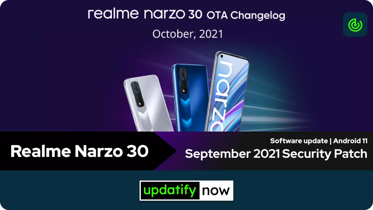 Realme Narzo 30 September 2021 Security Patch