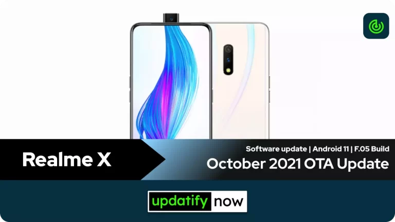 Realme X October 2021 OTA Update
