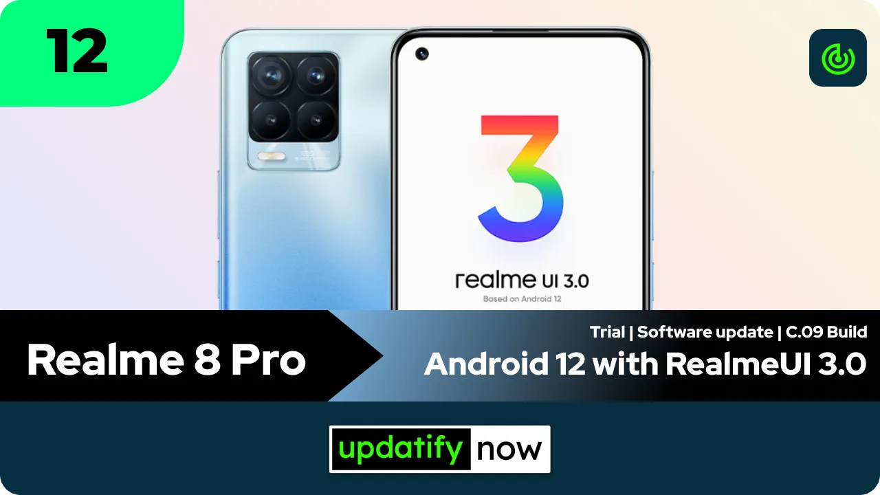 Realme 8 Pro Realme UI 3.0 with Android 12