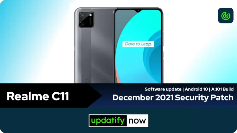 Realme C11: December 2021 Security Patch with A.101 Build