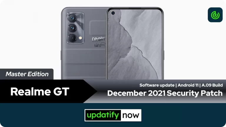 Realme GT Master Edition: December 2021 Security Patch with A.09 Build