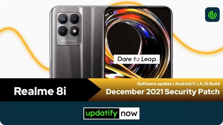 Realme 8i: December 2021 Security Patch with A.35 Build