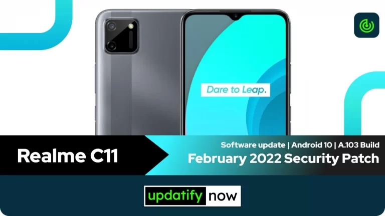 Realme C11: February 2022 Security Patch with A.103 Build