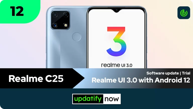 Realme C25 Realme UI 3.0 with Android 12 Early Access