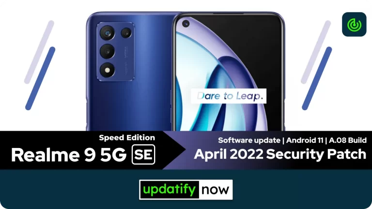 Realme 9 5G SE: April 2022 Security Patch with A.08 Build