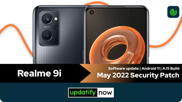 Realme 9i: May 2022 Security Patch with A.15 Build