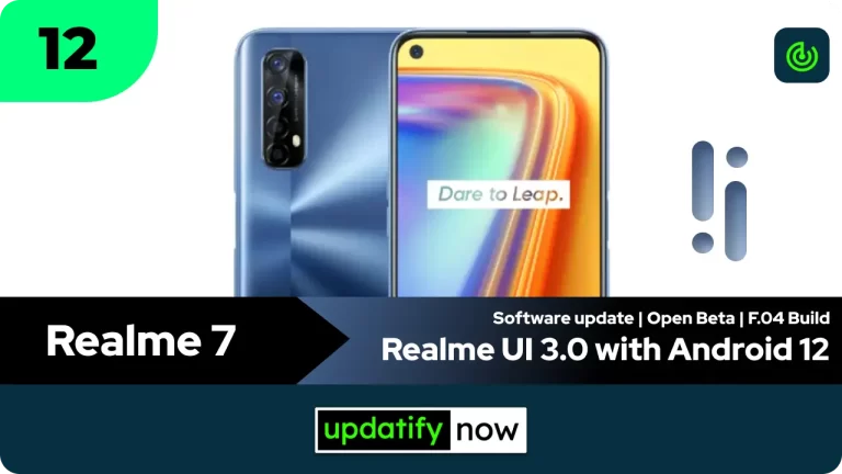 Realme 7: Realme UI 3.0 with Android 12 – Open Beta