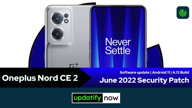 Oneplus Nord CE 2: June 2022 Security Patch with A.13 Build