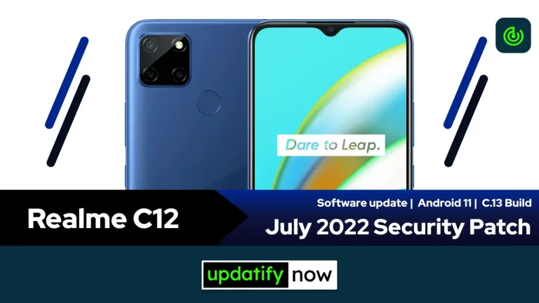 Realme C12: July 2022 Security Patch with C.13 Build