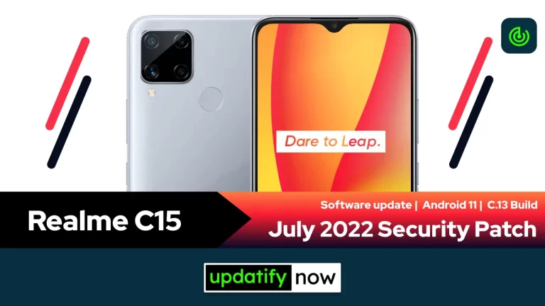Realme C15: July 2022 Security Patch with C.13 Build