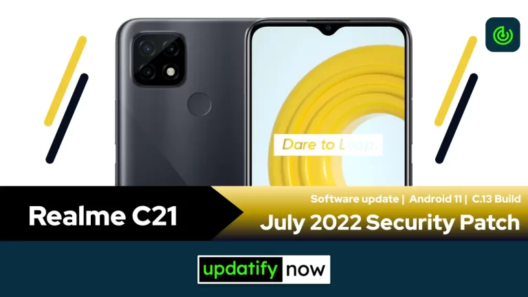 Realme C21: July 2022 Security Patch with C.13 Build