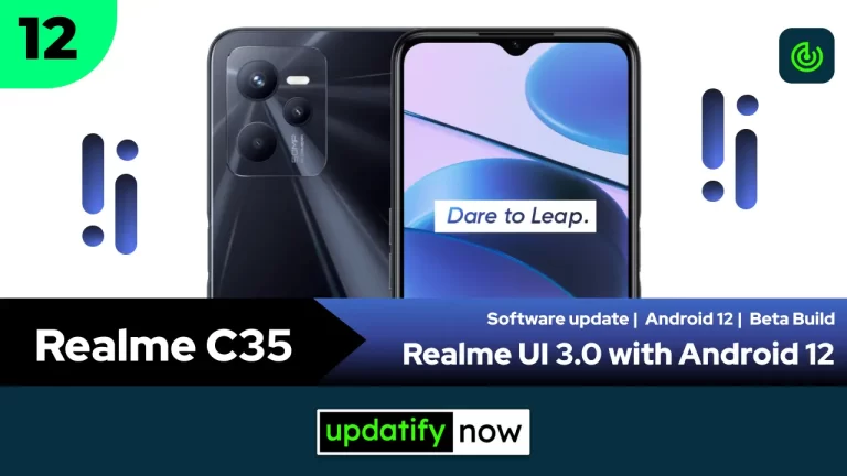 Realme C35: Realme UI 3.0 with Android 12 – Early Access