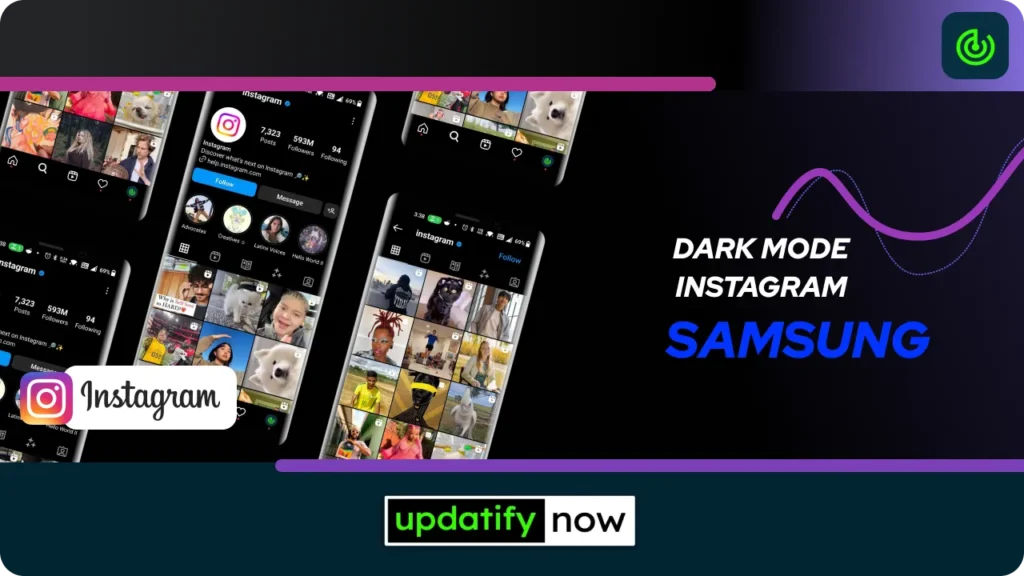 Dark Mode Instagram on Samsung Phone